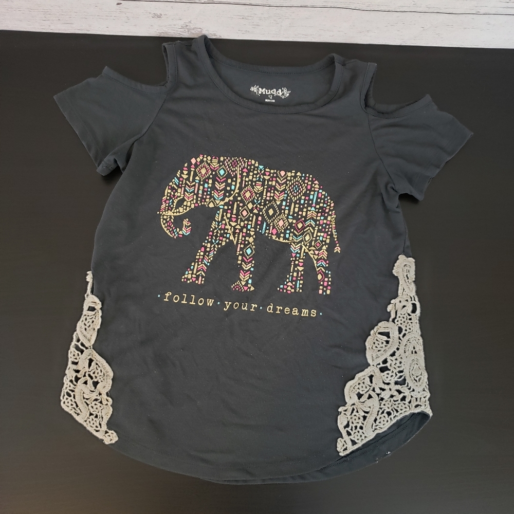 Mudd elephant t-shirt girls size 12